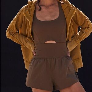 Free People Movement Righteous Runsie (Tea Leaves) Size Large